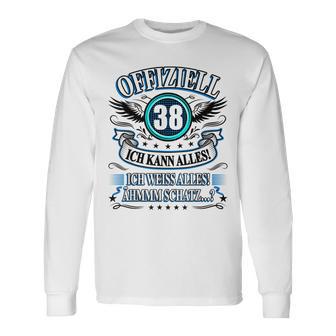 38 Geburtstag Lustig Offiziell 38 Ich Kann AllesSchatz Langarmshirts - Seseable