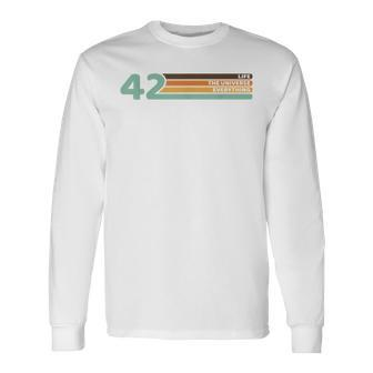 42 The Answer To Life The Universe And Everything Long Sleeve T-Shirt | Mazezy