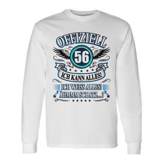 56 Geburtstag Lustig Offiziell 56 Ich Kann AllesSchatz Langarmshirts - Seseable