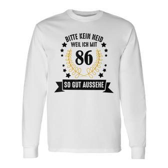 86 Jahre Geburtstag Geschenke Deko Mann Frau Lustiges Langarmshirts - Seseable
