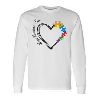 Accept Understand Love Autism Awareness Month Autism Support V2 Long Sleeve T-Shirt - Seseable