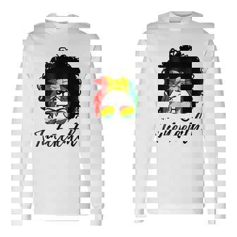 Afro Woman Black Queen African American History Junenth Long Sleeve T-Shirt - Thegiftio UK