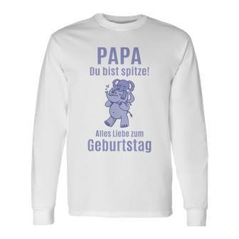 Alles Gute zum Geburtstag Papa Elefant Langarmshirts, Liebe & Spaß Design - Seseable