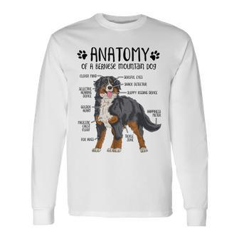Anatomy Bernese Mountain Dog Berner Lover Long Sleeve T-Shirt | Mazezy