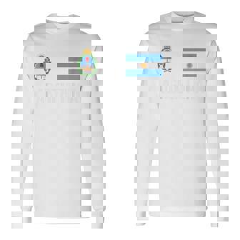 Argentina Soccer Ball Flag Jersey Argentinian Men Women Long Sleeve T-shirt Graphic Print Unisex | Seseable UK
