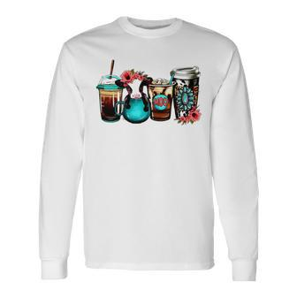 Babe Cow Coffee Drink Long Sleeve T-Shirt | Mazezy