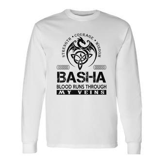 Basha Blood Runs Through My Veins V2 Long Sleeve T-Shirt - Seseable