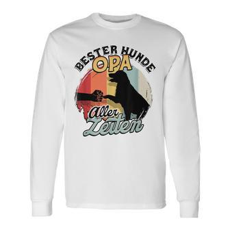 Bester Hunde Opa Aller Zeiten Langarmshirts, Lustiges Haustier Motiv - Seseable