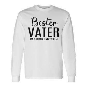 Bester Vater im Universum Langarmshirts, Geburtstags-Lustiges Geschenk für Papa - Seseable