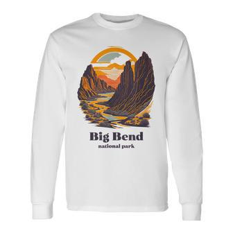 Big Bend National Park Texas Cool Vintage Style Long Sleeve T-Shirt T-Shirt | Mazezy
