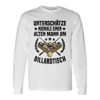 Billard Opa Langarmshirts, Design für Rentner & Billardspieler - Seseable