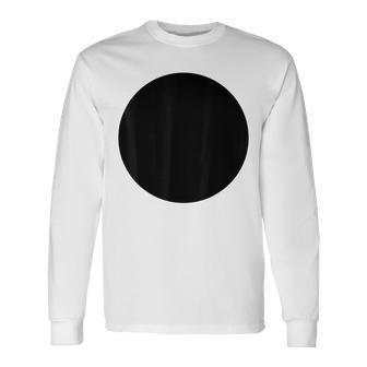 Blank Abstract Printed Black Circle Novelty Graphics Long Sleeve T-Shirt | Mazezy