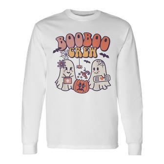Boo Boo Crew Ghost Doctor Paramedic Emt Nurse Halloween V5 Men Women Long Sleeve T-Shirt T-shirt Graphic Print - Thegiftio UK