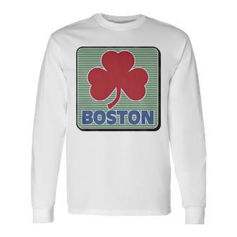 Boston Shamrock St Patrick’S Day Long Sleeve T-Shirt T-Shirt | Mazezy