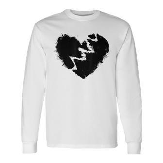 Broken Heart Graffiti Long Sleeve T-Shirt - Seseable