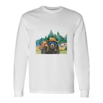 Camping Makes Me Happy Humans Make My Head Hurt V2 Long Sleeve T-Shirt - Seseable