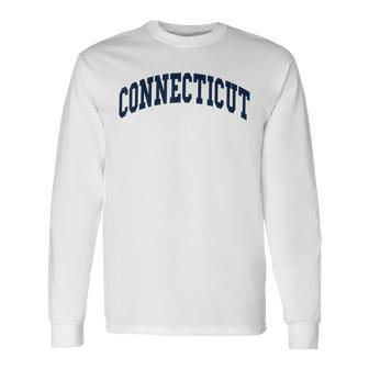 Connecticut Ct Throwback Classic Long Sleeve T-Shirt T-Shirt | Mazezy