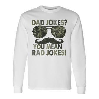 Dad Jokes You Mean Rad Jokes Father Day Vintage Long Sleeve T-Shirt T-Shirt | Mazezy