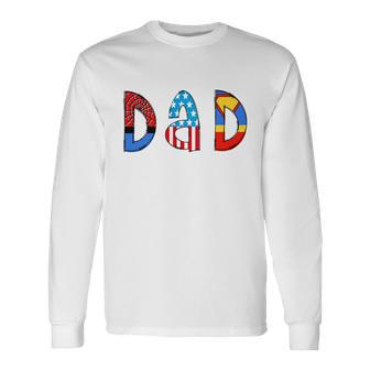 Dad Superhero Fathers Day Long Sleeve T-Shirt - Monsterry UK