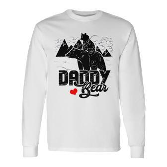 Daddy Bear Cute Baby Cub Papa Dad A Pops Father’S Day Cool Long Sleeve T-Shirt T-Shirt | Mazezy