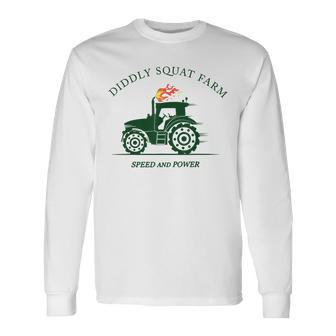 Diddly Squat Farm Green Tractor For Farmer Long Sleeve T-Shirt T-Shirt | Mazezy