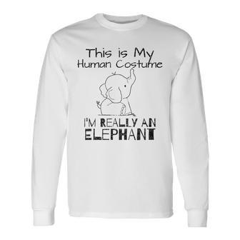 This Is My Echthaar Kostüm Ich Bin Wirklich Ein Elefant Langarmshirts - Seseable