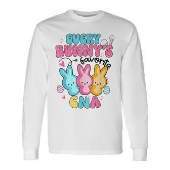 Every Favorite Cna Nurse Cute Bunny Easter Day For Long Sleeve T-Shirt | Mazezy