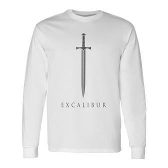 Excalibur The Legendary Sword In The Stone Of King Arthur 6 Long Sleeve T-Shirt - Seseable