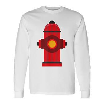 Fireman Fire Hydrant Fire Fighter Long Sleeve T-Shirt - Seseable