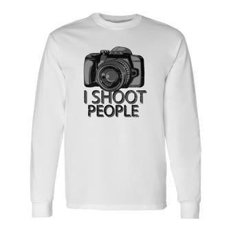 Fotografen-Witz Langarmshirts, Kamera-Motiv I Shoot People Design - Seseable
