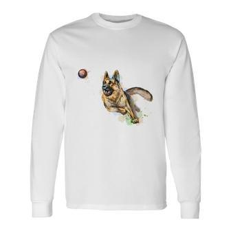 German Shepherd Dog V2 Long Sleeve T-Shirt - Monsterry