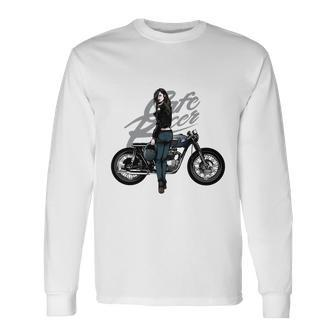 Girl With Vintage Car Long Sleeve T-Shirt - Monsterry UK