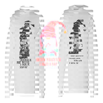 Gnome Merry Christmas Gnome Needs A Nap Gnome Long Sleeve T-Shirt - Thegiftio