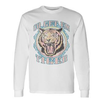 Go Get Em Tiger Bohemian Vintage Graphic Long Sleeve T-Shirt T-Shirt | Mazezy