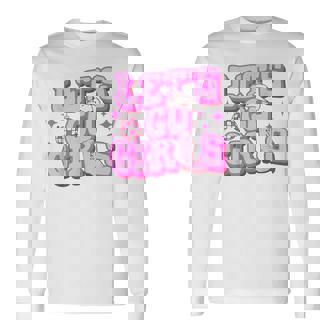 Lets Go Girls Cowgirls Hat Boots Country Western Cowgirl Long Sleeve T-Shirt | Mazezy