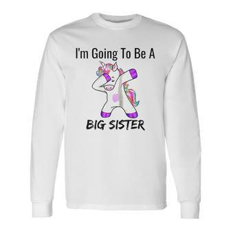 I Am Going To Be A Big Sister Announcement Men Women Long Sleeve T-Shirt T-shirt Graphic Print - Thegiftio UK