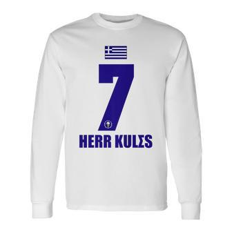 Greece Sauf Jersey Mr Kules Sun Name Long Sleeve T-Shirt - Seseable