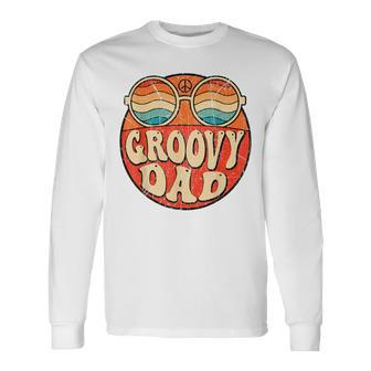 Groovy Dad 70S Aesthetic Nostalgia 1970S Retro Dad Long Sleeve T-Shirt - Seseable
