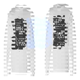 Guitar Music Lover When Words Fail Music Speaks Men Women Long Sleeve T-Shirt T-shirt Graphic Print - Thegiftio
