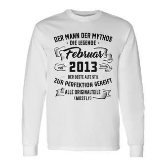 Herren Der Mann Mythos Die Legend Februar 2013 10 Geburtstag Langarmshirts - Seseable