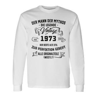 Herren Vintage Der Mann Mythos Die Legende 1973 50 Geburtstag Langarmshirts - Seseable