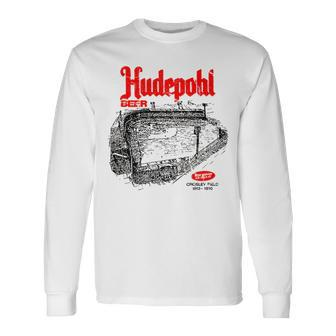 Hudepohl Beer Crosley Field Long Sleeve T-Shirt | Mazezy