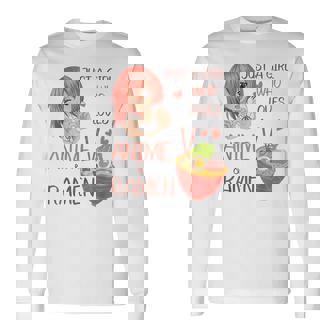 Just A Girl Who Loves Anime And Ramen Japan Anime Girl Long Sleeve T-Shirt T-Shirt | Mazezy