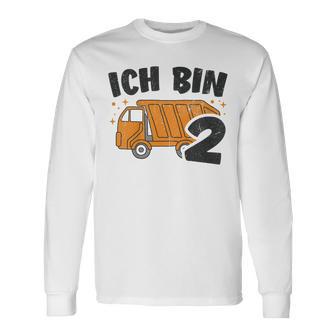 Kinder Müllauto Langarmshirts 2. Geburtstag, Müllabfuhr Design für Jungen - Seseable