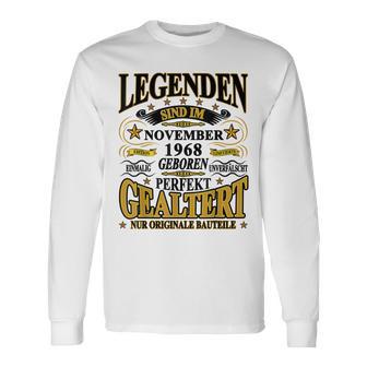 Legenden November 1968 Geboren, 55. Geburtstag Lustiges Langarmshirts - Seseable