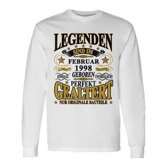 Legenden Sind Im Februar 1998 Geboren 25 Geburtstag Lustig Langarmshirts - Seseable