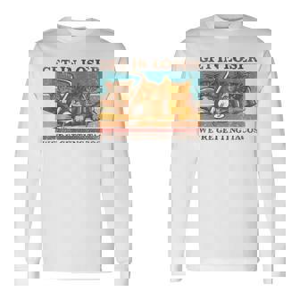 Get In Loser- Were Getting Tacos Retro Vintage Cat Lovers Long Sleeve T-Shirt - Thegiftio