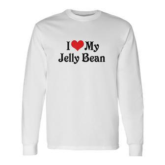 I Love Heart My Jelly Bean Boyfriend Girlfriend Lovers Men Women Long Sleeve T-Shirt T-shirt Graphic Print - Thegiftio UK