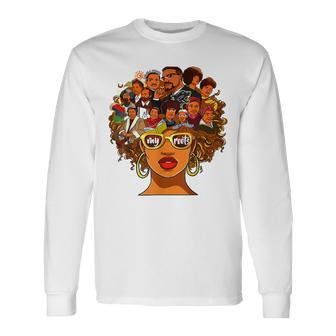I Love My Roots Black Powerful History Month Pride Dna Long Sleeve T-Shirt - Seseable