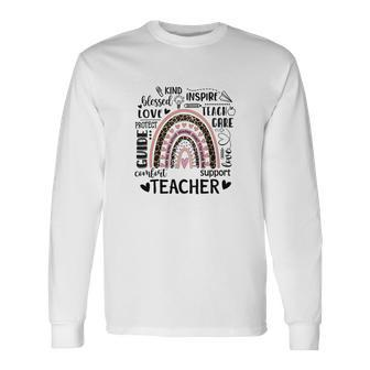 I Love Teacher Long Sleeve T-Shirt - Seseable